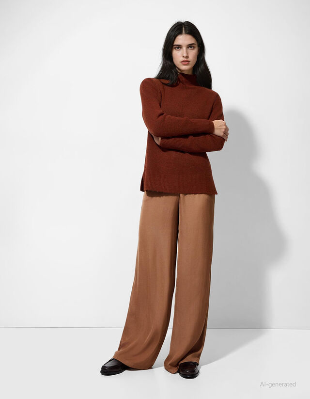 Nadrág - Széles szárú - fekete