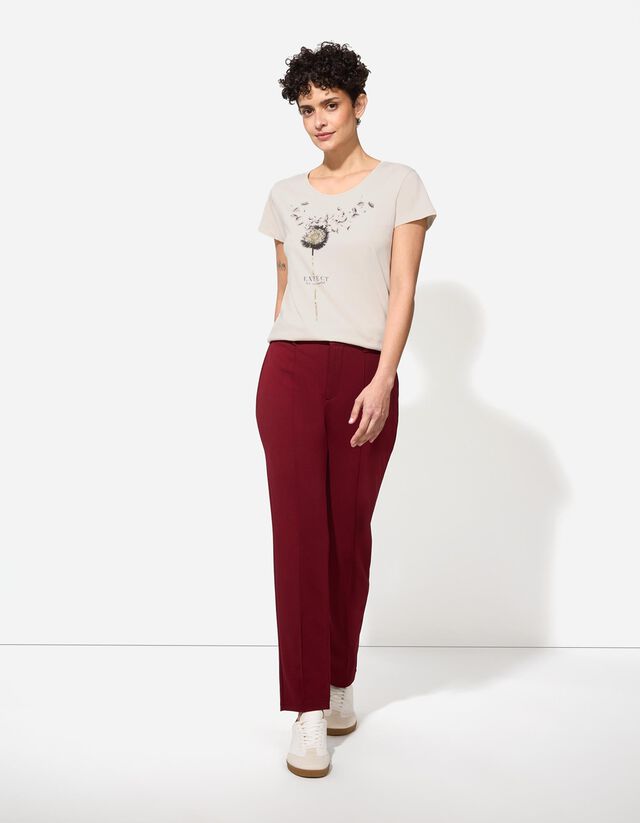 Póló - Csillámos nyomott minta - feher