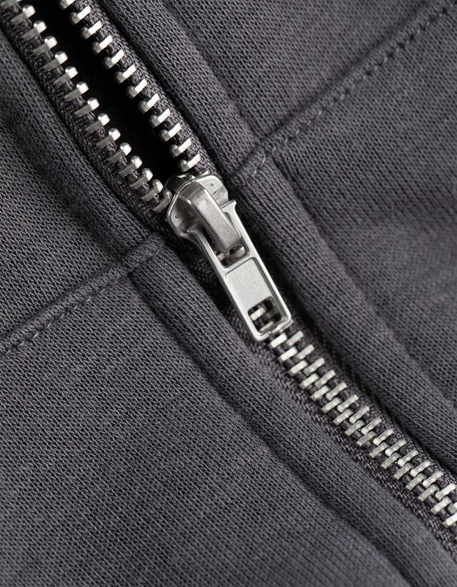 Cipzáros melegítőfelső - rövidített - sötétszürke