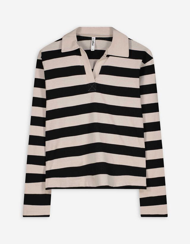 Hosszú ujjú póló - Csíkos - feher