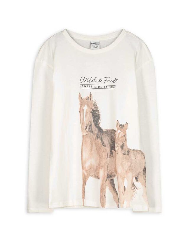 Hosszú ujjú felső - Elülső nyomtatás - pink