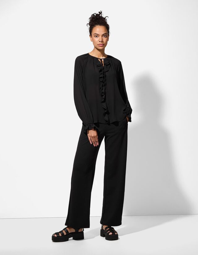 Blúz - Fodrok - fekete