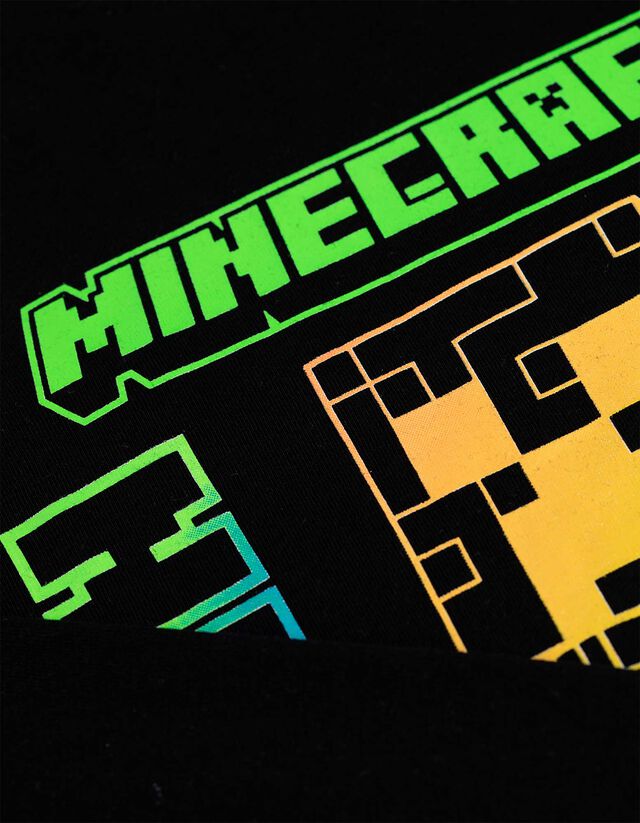 Hosszú ujjú felső - Minecraft - fekete