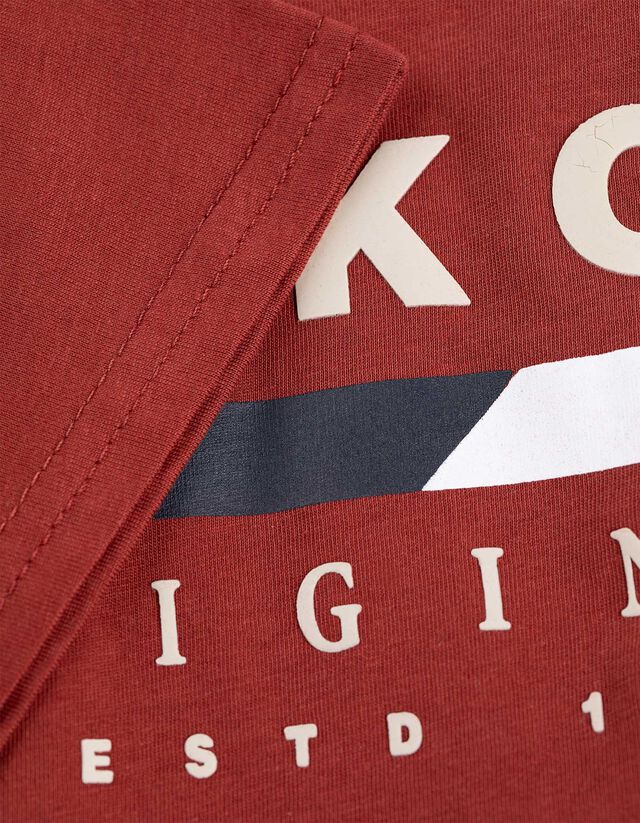 Póló - Kerek nyakkivágás - mélyvörös