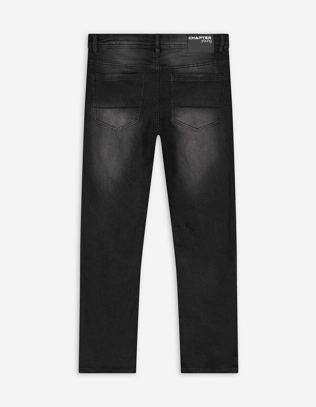 Farmernadrág - Egyenes fazon - fekete