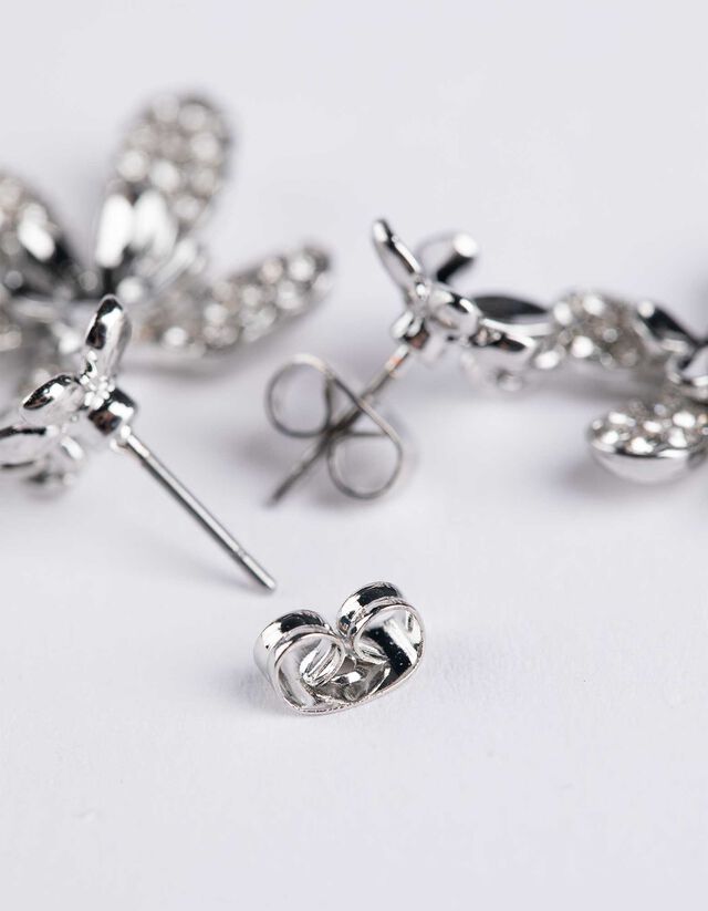 fülbevaló - Egyszínű - ezust