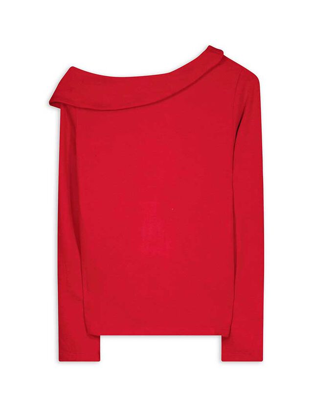 Hosszú ujjú felső - Nyitott vállú - sötétbarna