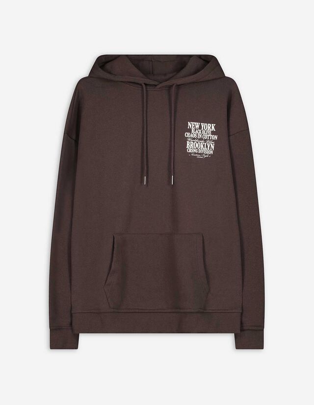 Melegítőfelső - Hátul nyomtatott minta - fekete