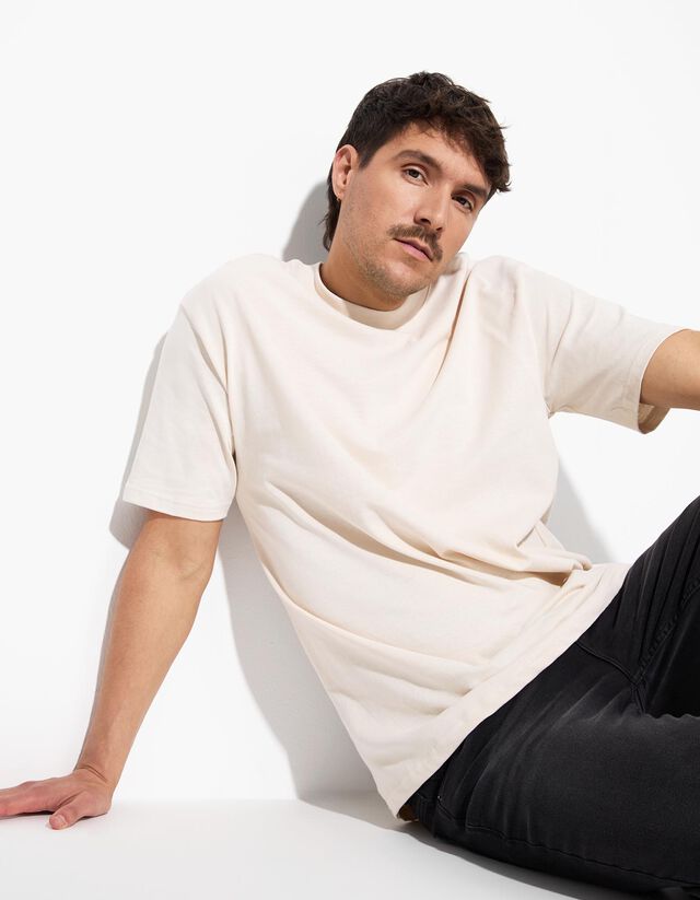 Póló - Túlméretezett fazon - világos barna