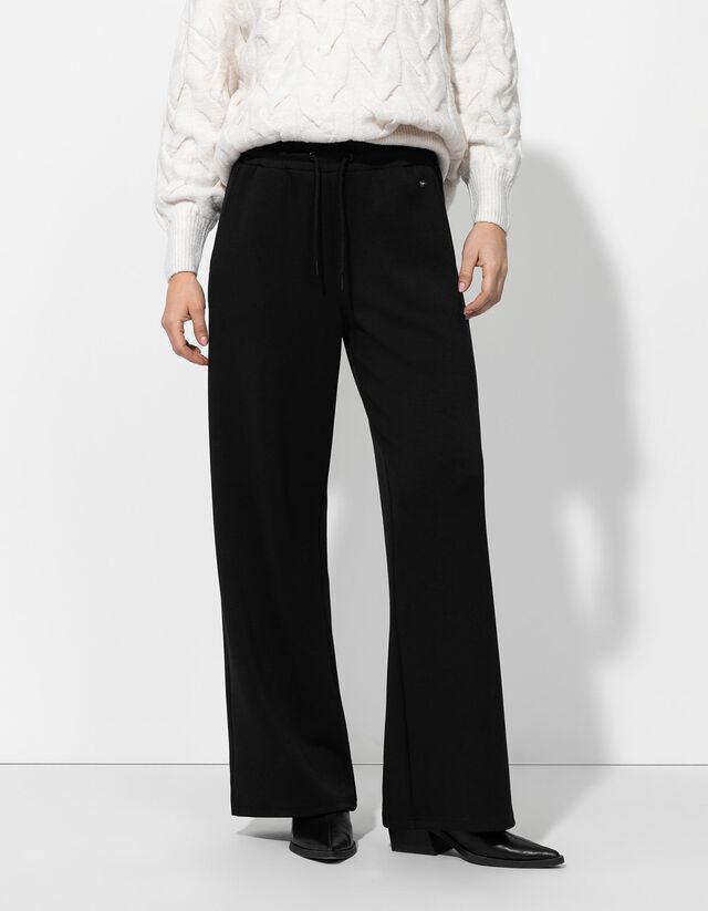 Nadrág - Derekán húzózsinórral - fekete