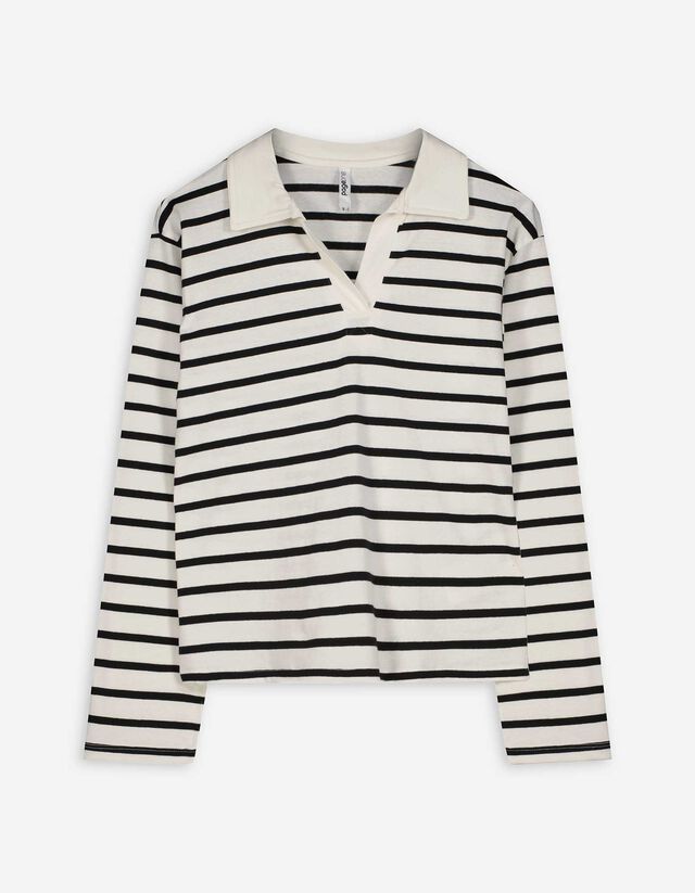 Hosszú ujjú póló - Csíkos - feher