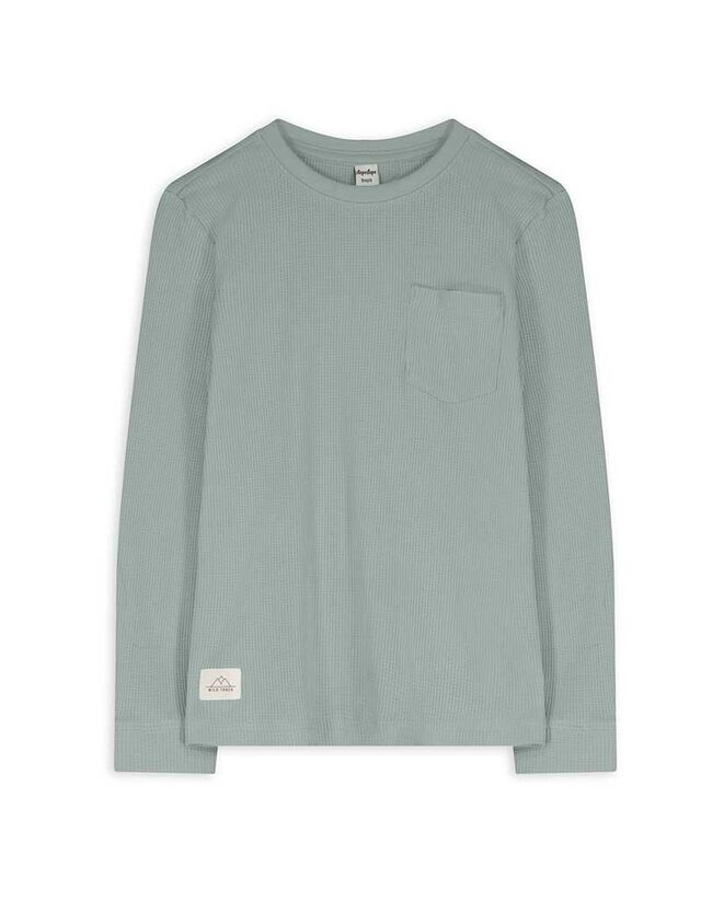 Hosszú ujjú felső - Mellzsebes - világos barna