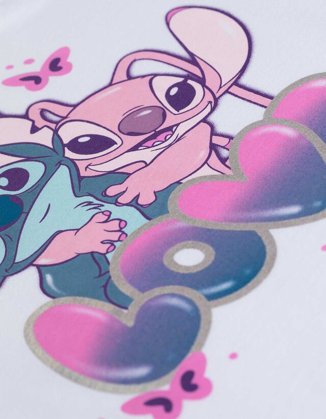 Hosszú ujjú felső - Lilo és Stitch - feher