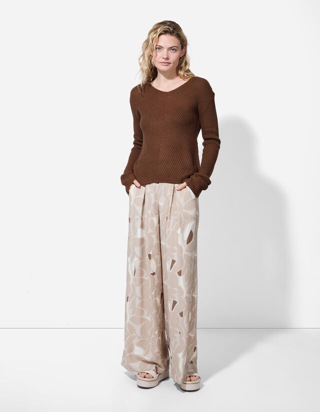 Pulóver - Egyszínű - barna