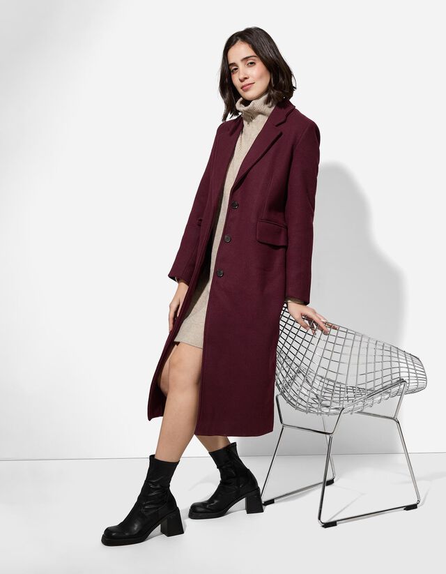 Kabát - Gyapjú megjelenés - sotetlila