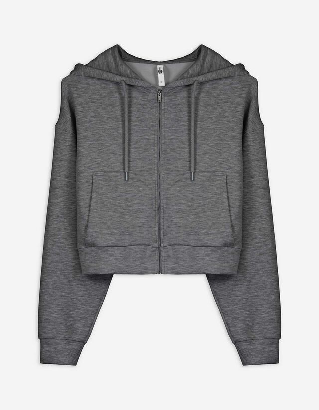 Cipzáros melegítőfelső - sötétszürke