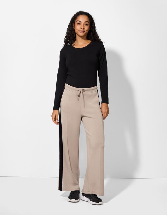 Nadrág - Eltérő színű csíkkal - fekete