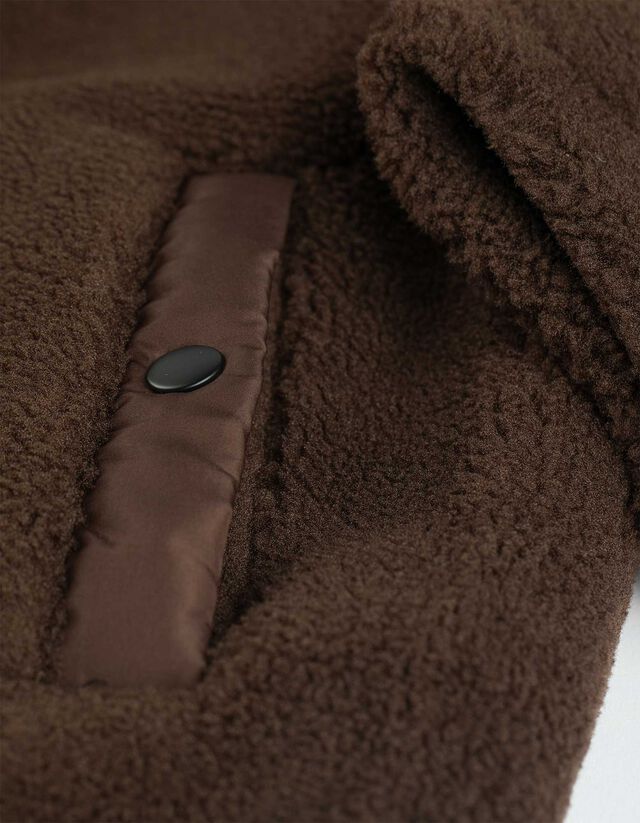 Kabát - Plüss - sötétbarna