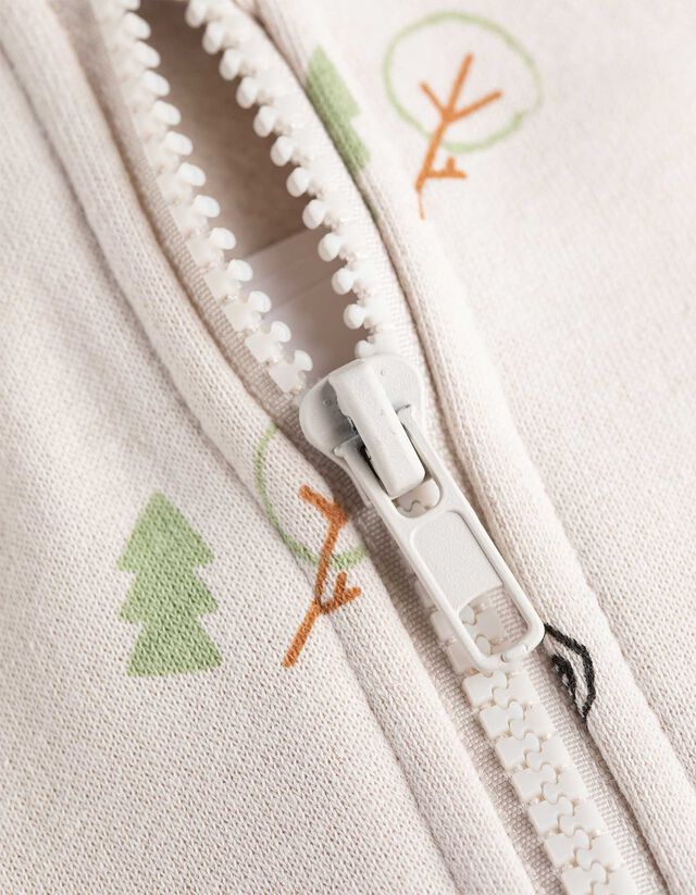 Cipzáros melegítőfelső - Elszórt nyomott minta - feher