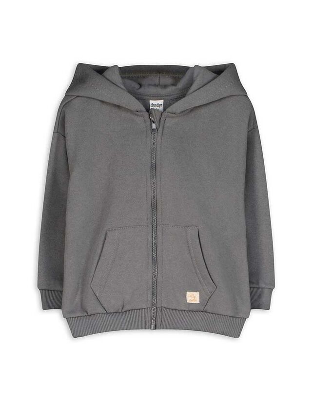 Cipzáros melegítőfelső - Pamut keverék - szürke