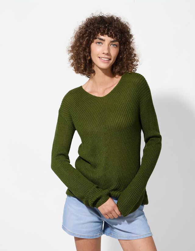 Pulóver - Egyszínű - barna