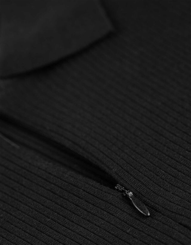 Hosszú ujjú póló - Bordázott - sotetlila