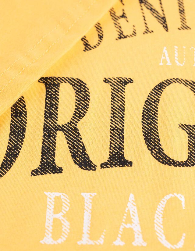 Póló - Nyomott minta - sárga