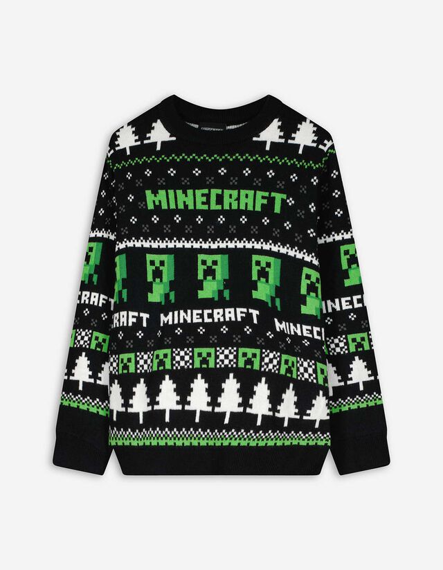 Pulóver - Minecraft - fekete