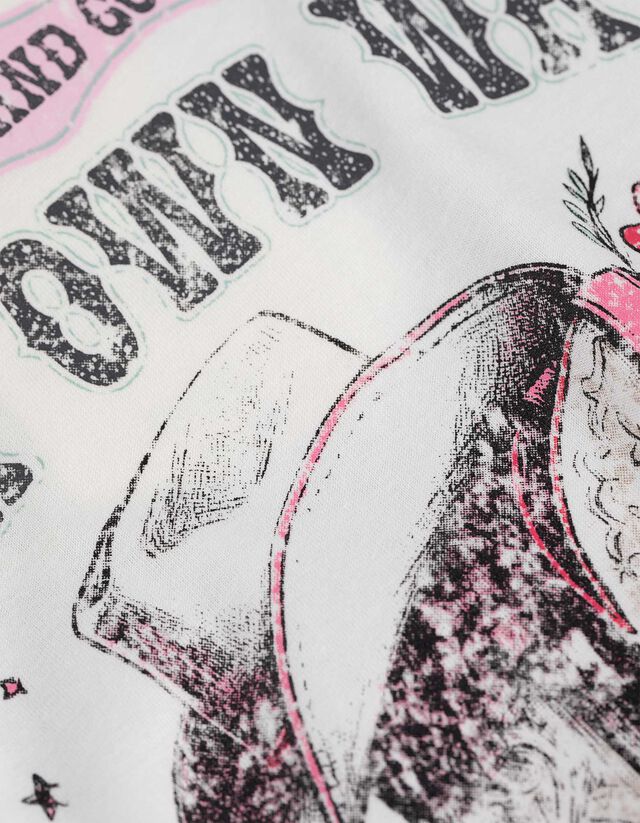 Hosszú ujjú felső - Elülső nyomtatás - pink