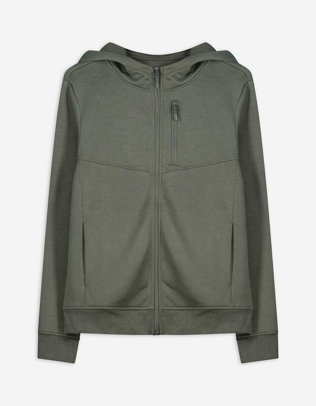 Kötött kardigán - Egyszínű - sötétzöld