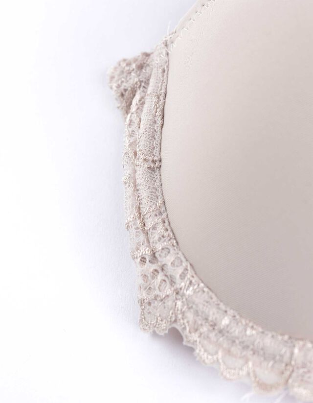 Sima felületű melltartó - bézs