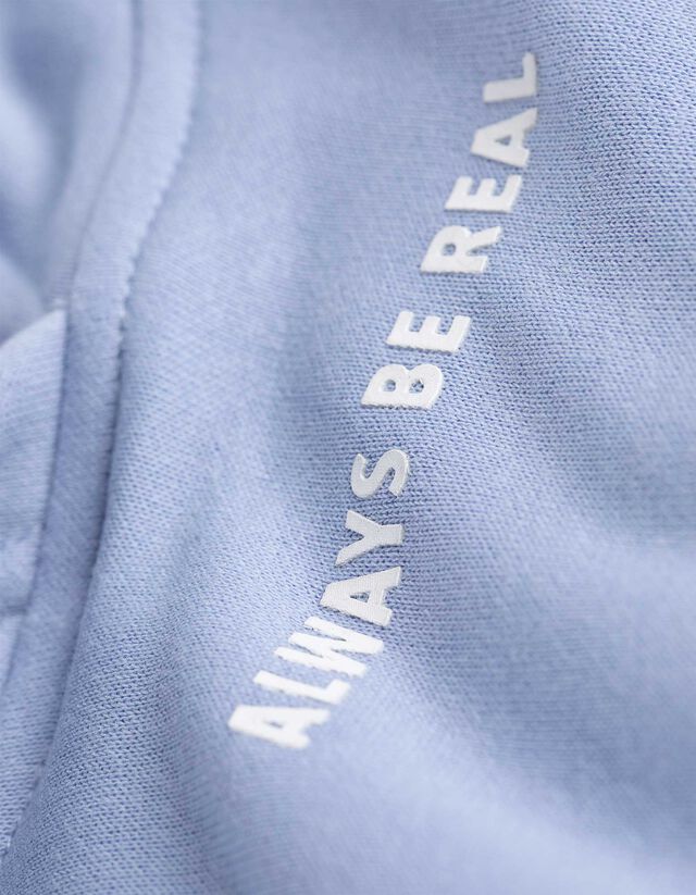 Kapucnis felső - Nyomott minta - kék