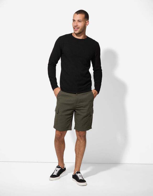 Pulóver - Kerek nyakkivágás - világos barna