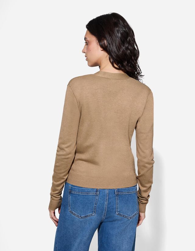 Kötött kardigán - Foltzsebek - fekete