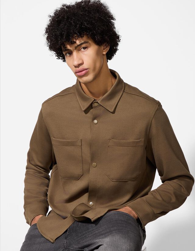 Férfi ing - Mellzsebes - sötétzöld