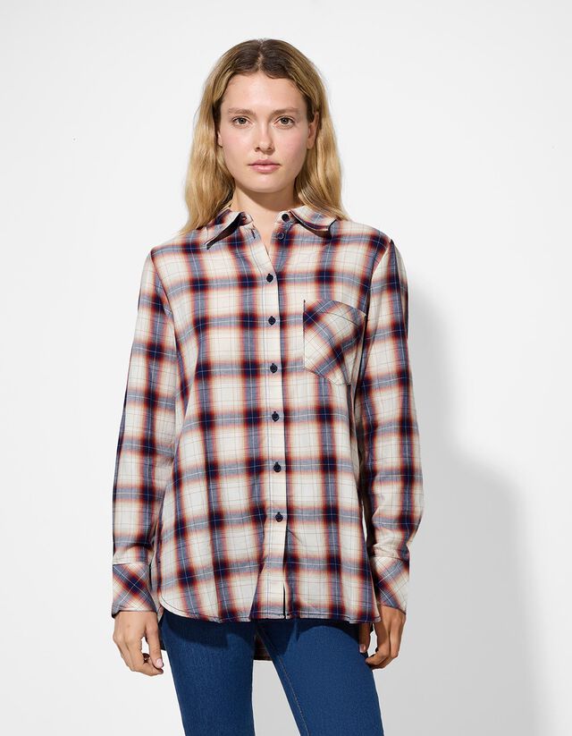 Blúz - Kockás - sotetkek