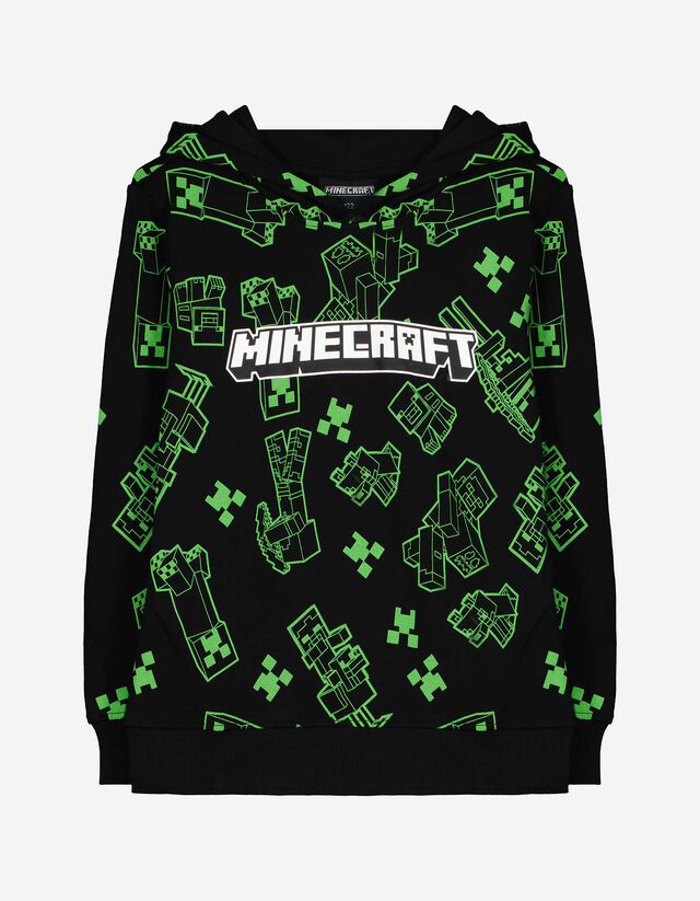 Kapucnis felső - Minecraft - fekete