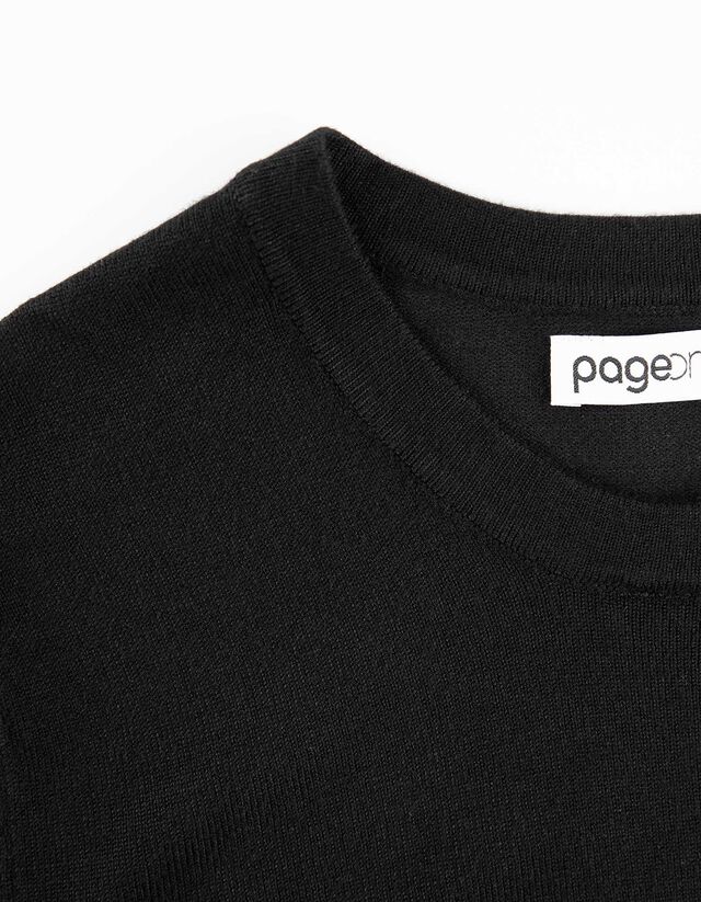 Pulóver - Rövid ujjú - sötétszürke