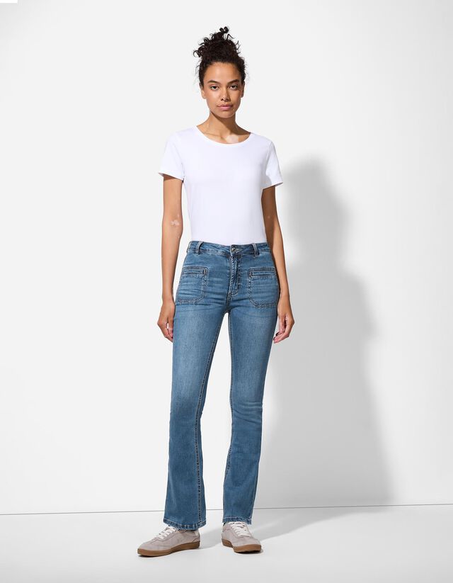 Farmernadrág - Enyhén bővülő fazon - kék