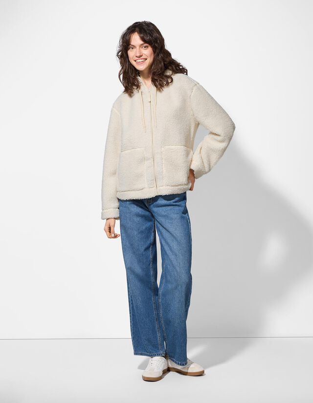 Cipzáros melegítőfelső - Plüss - fekete