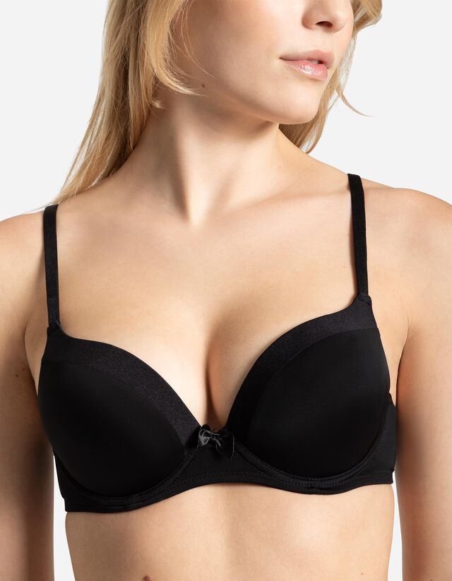 Szuper push-up melltartó - Push-up hatás - fekete