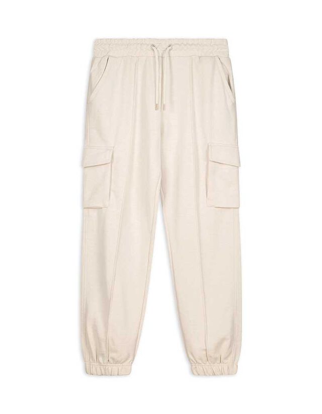 Ejtőernyős nadrág - Gumis derék - bézs