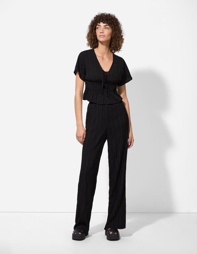 Bő nadrág - Viszkózkeverék - sotetlila