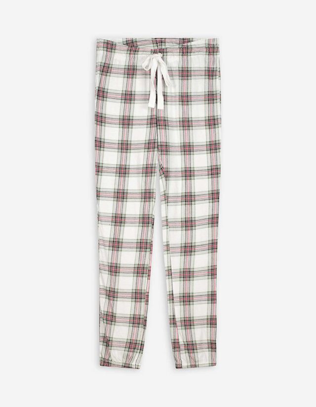 Felsőből és nadrágból álló pizsama szett - Dzsörzé - sötétzöld