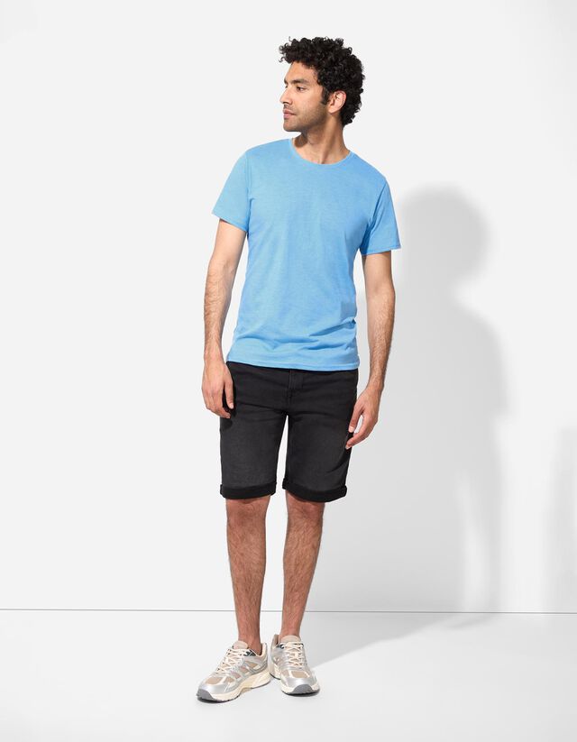 Póló - Melírozott - fekete