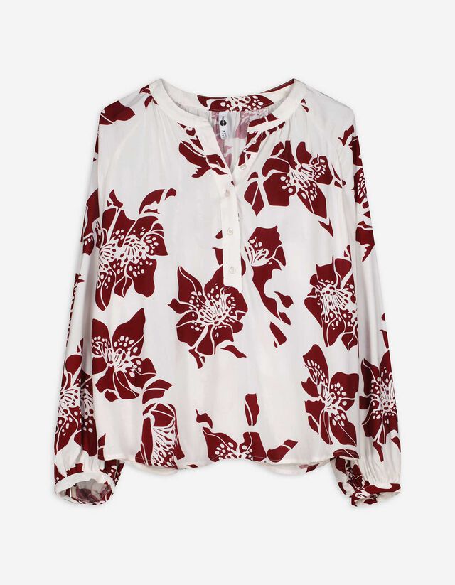 Blúz - Virágmintás - feher