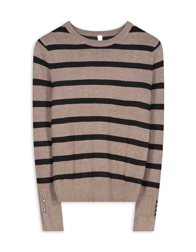 Pulóver - Díszgombokkal - feher