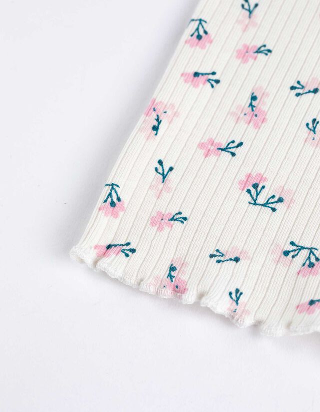 Felsőből és nadrágból álló pizsama szett - Vegyes minta - feher