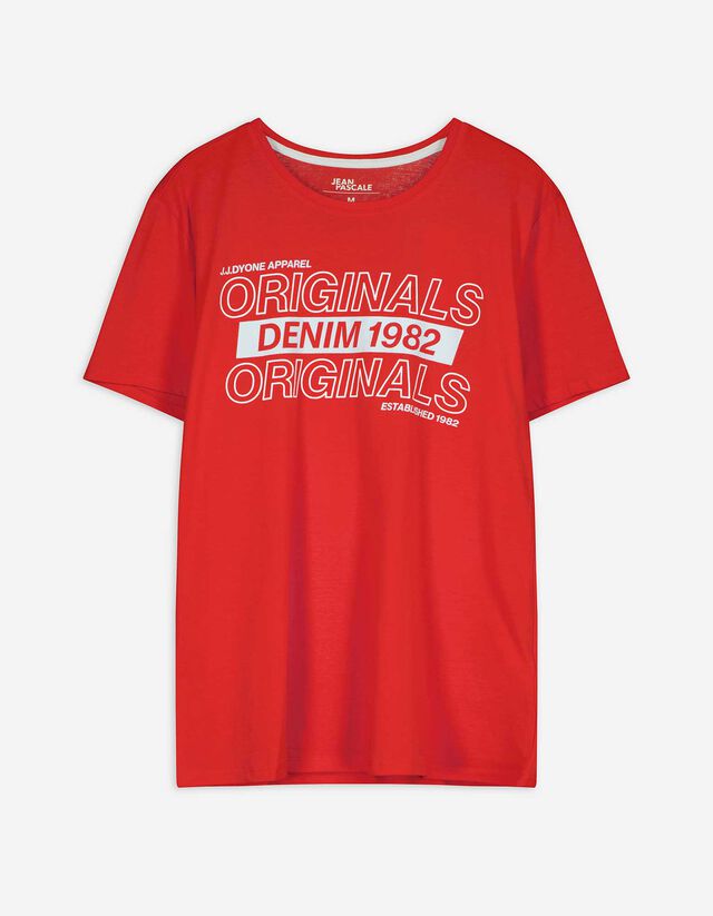 Póló - Nyomott minta - fekete