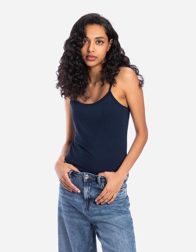 Ujjatlan felső - Spagettipántos - vilagos szurke